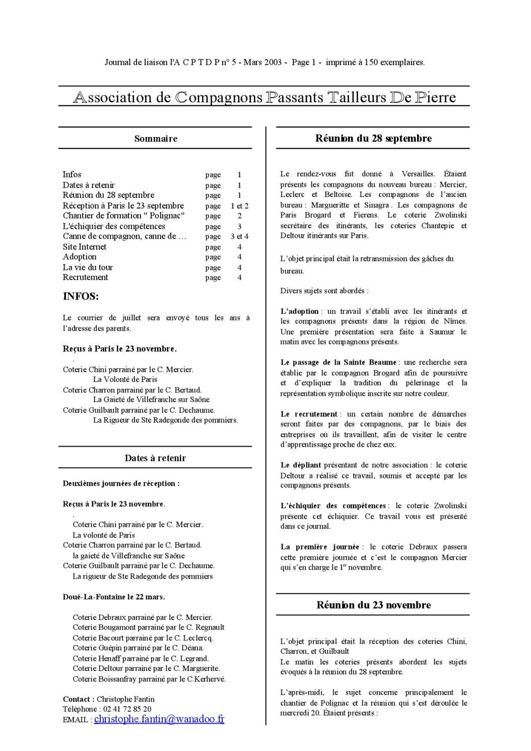 VDP n°5 – mars 2003