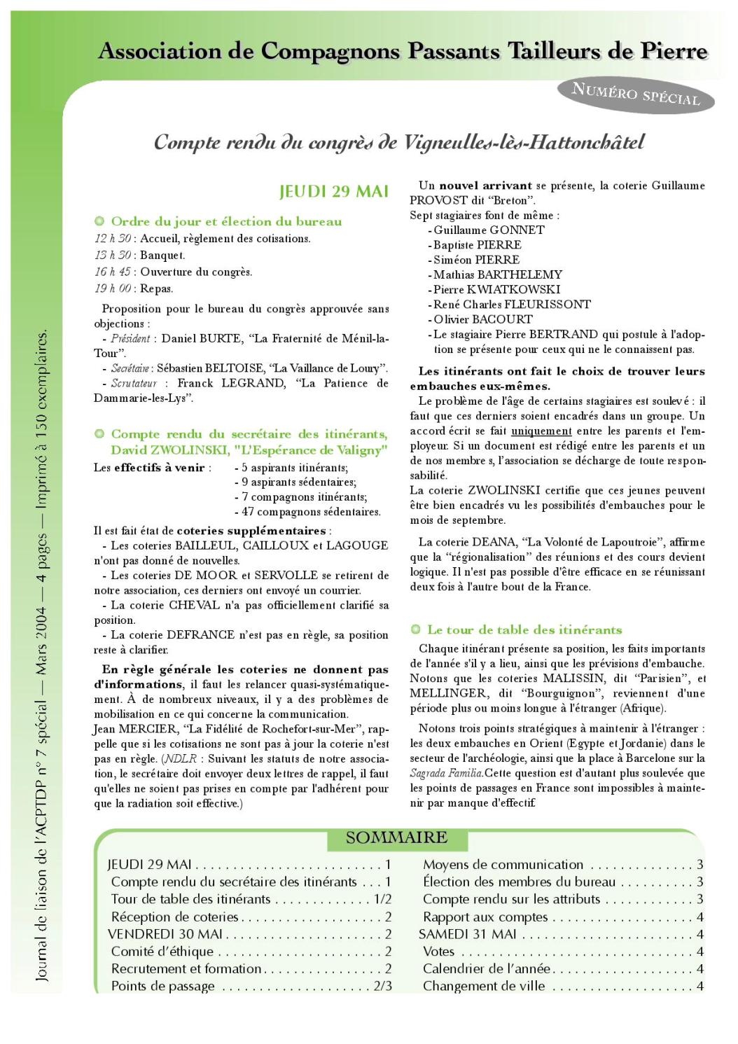 VDP n°7 – mars 2004