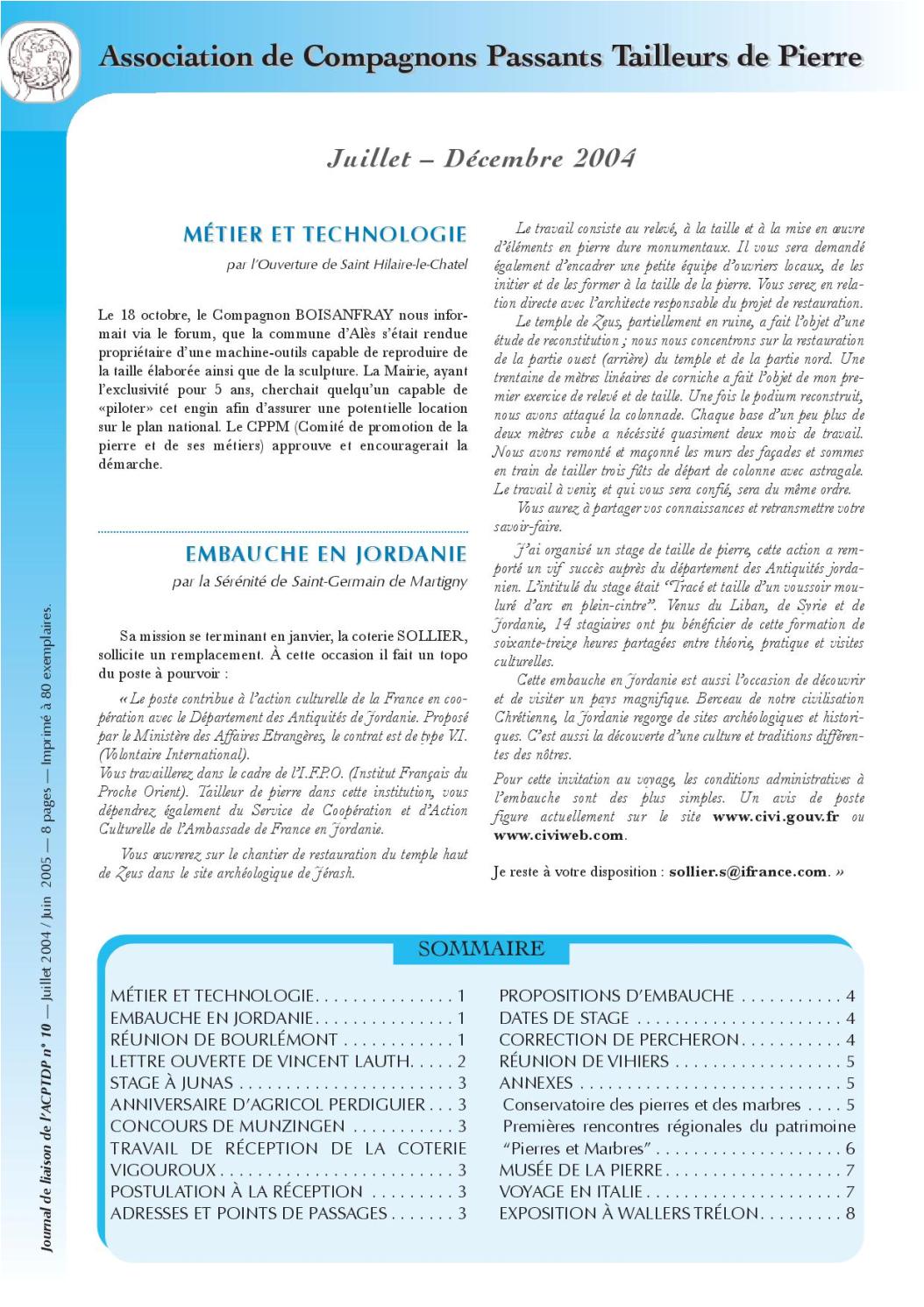 VDP n°10 – juin 2005