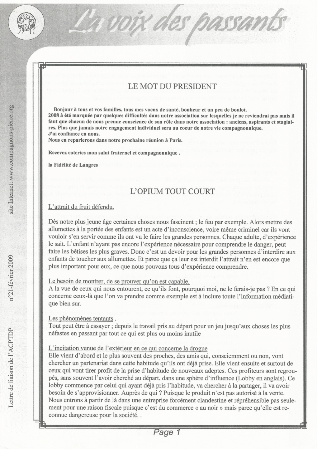 VDP n°21 février 2009