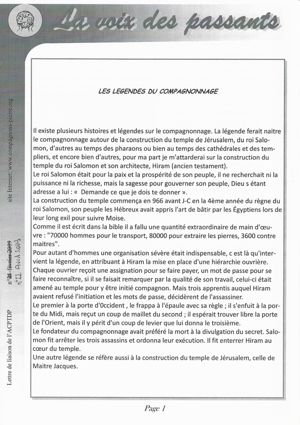 VDP n°22 avril 2009