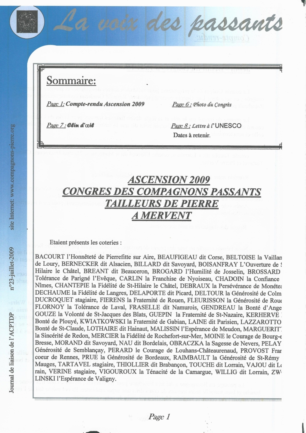 VDP n°23 juillet 2009